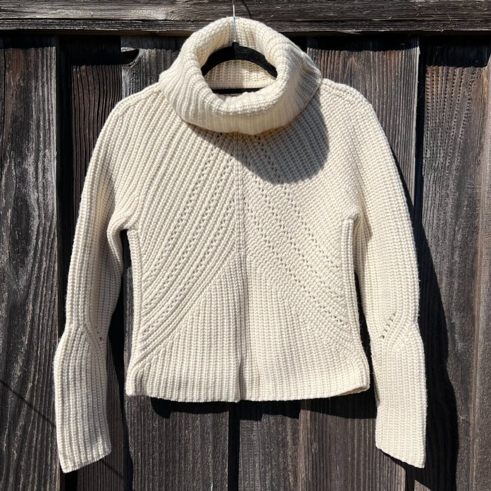 Rag & Bone Cece Funnel Neck 100% Wool Pullover Sweater